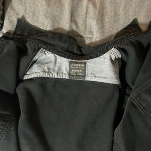 Black J crew work jacket for Men. Slight color fade